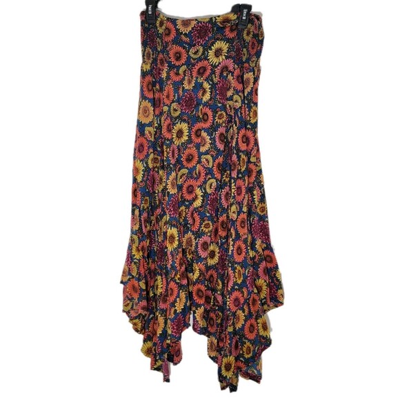 Natural Life Good Vibes Maxi Skirt In Sunflower Multicolor Rayon Size L Boho - Picture 1 of 8
